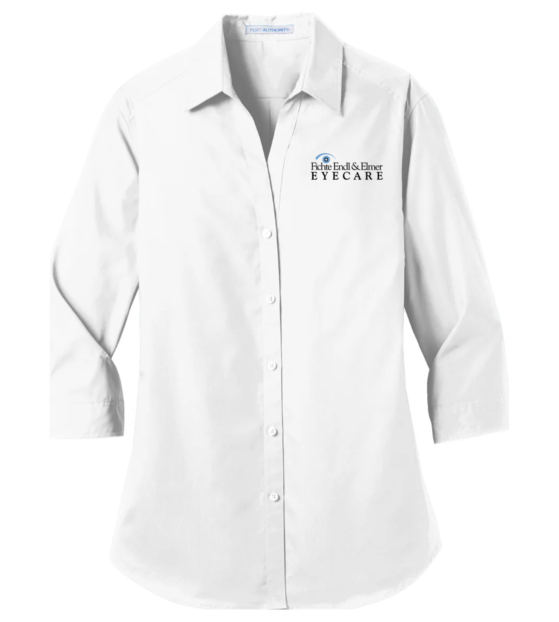 Port Authority Ladies 3/4-Sleeve Carefree Poplin Shirt